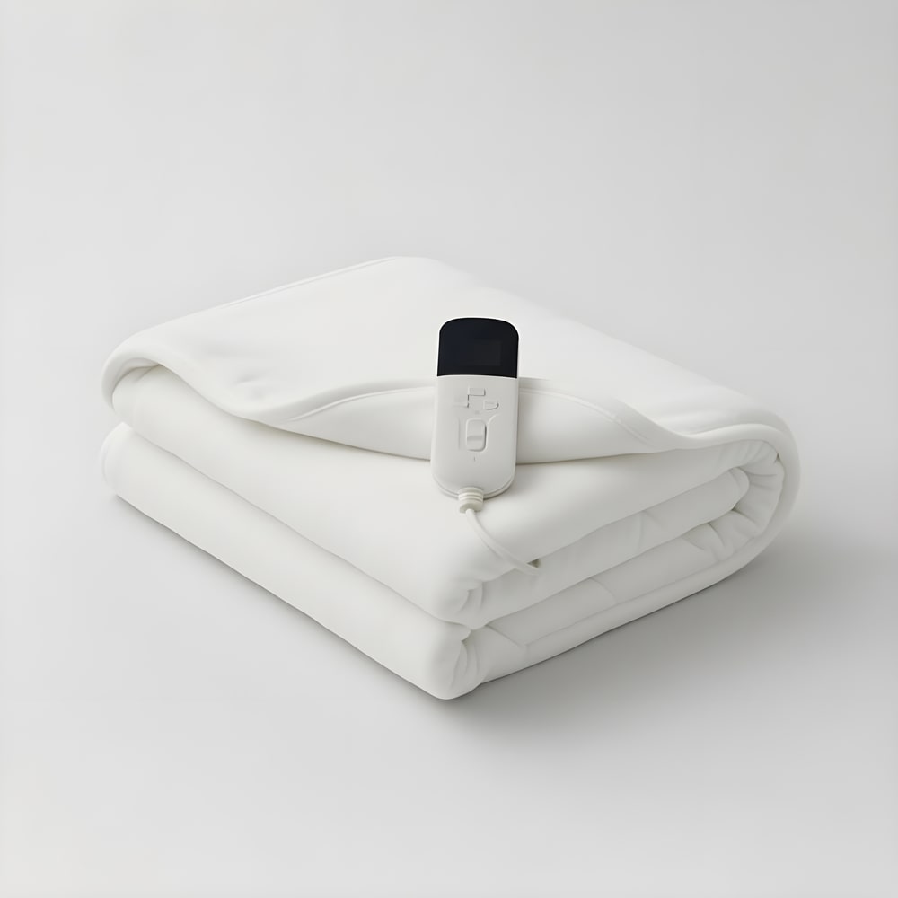 Couverture chauffante blanche simple