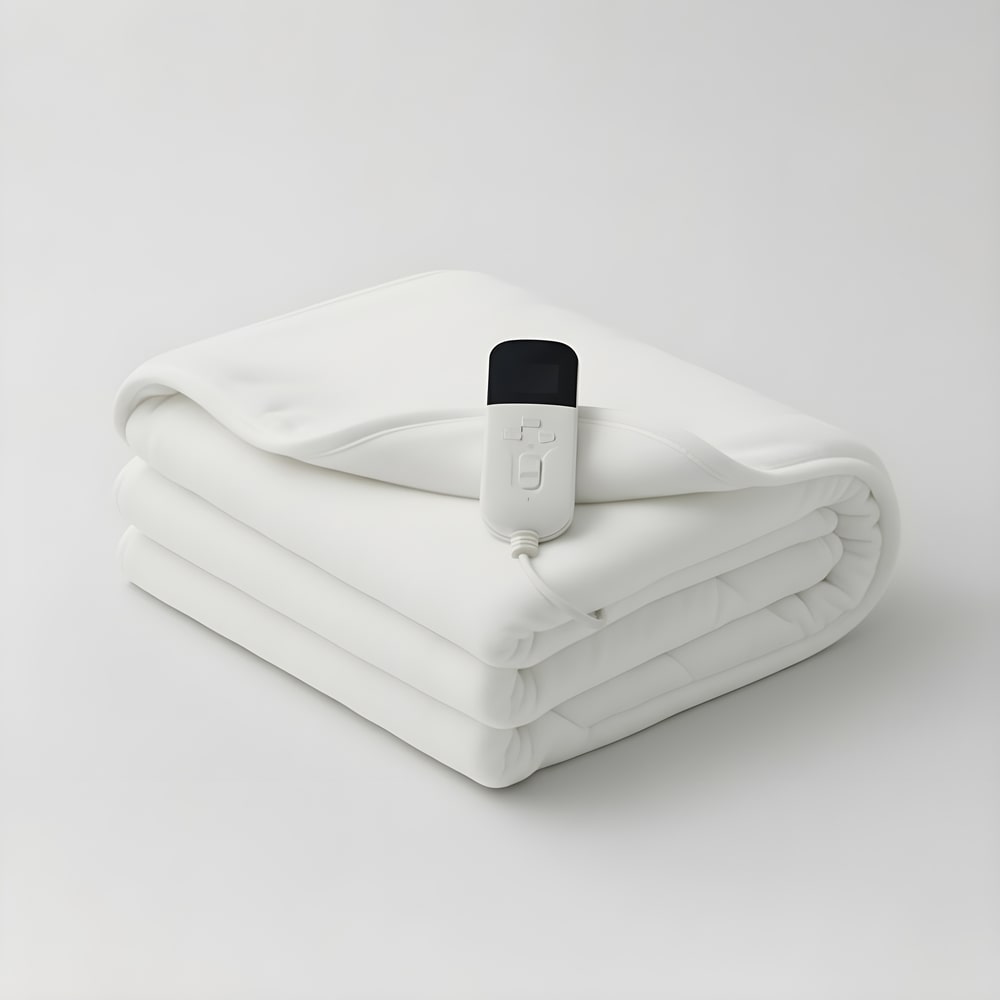 Couverture chauffante blanche double